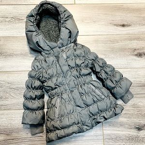Château de sable Paris baby girl down feather gray puffer winter coat 18…